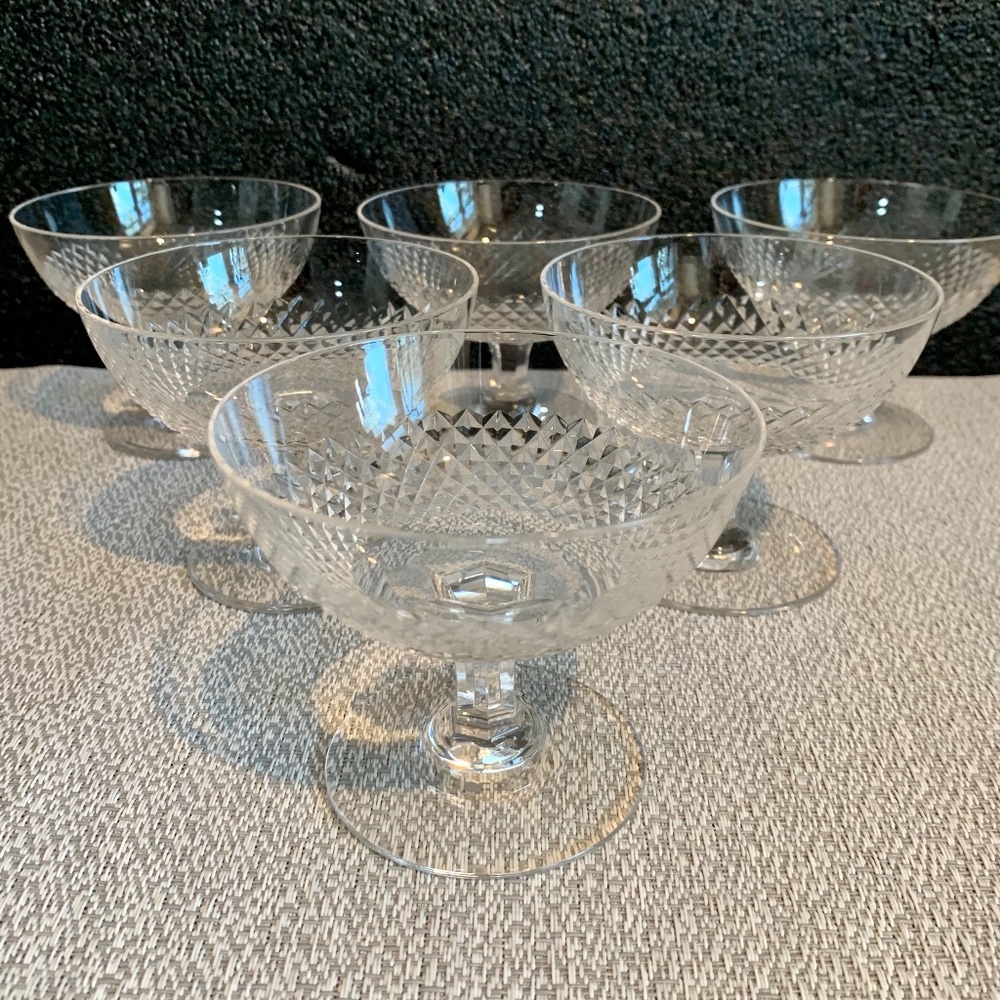 COPY - Mid-Century Modern Crystal Stemware Barware Sherbet - Set of 6